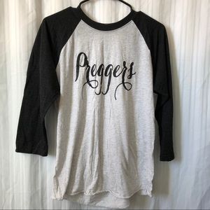 Custom “Preggers” Pregnancy Baseball Tee